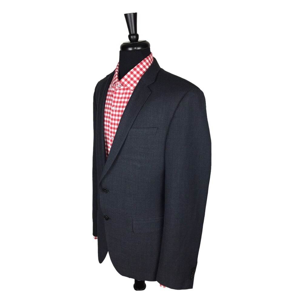 Hugo Boss Dieselstrasse Wool/Linen/Silk Mens Blue Sport Coat Blazer Size 44R